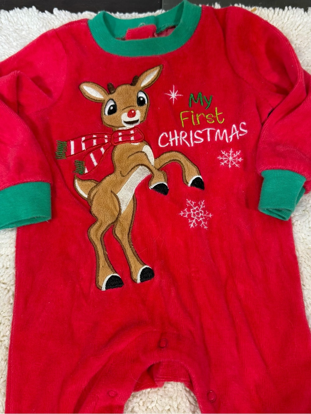 Mud Pie Kids Holiday Pajama Sets - Red, White & Green - Picture 4 of 5